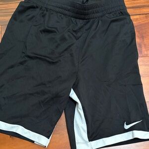Nike Boys Athletic Shorts in Black with White Trim